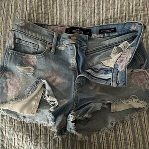 Hollister High-Rise Short-Short Vintage Stretch Distressed Denim Shorts